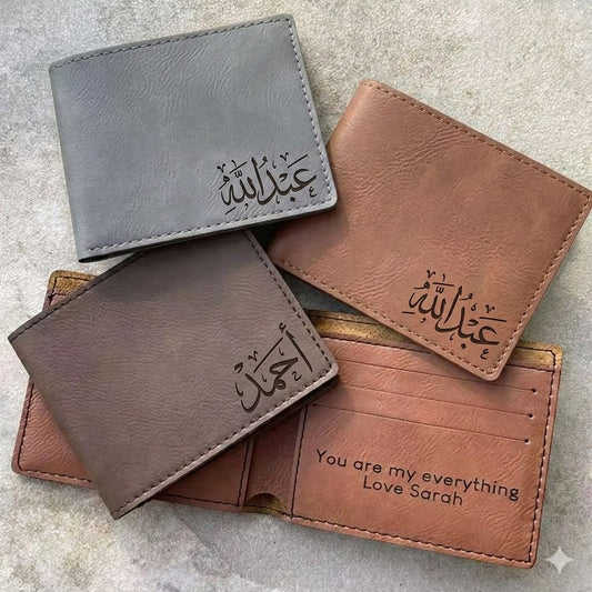 محفظة جلد فخمة مع ميدالية